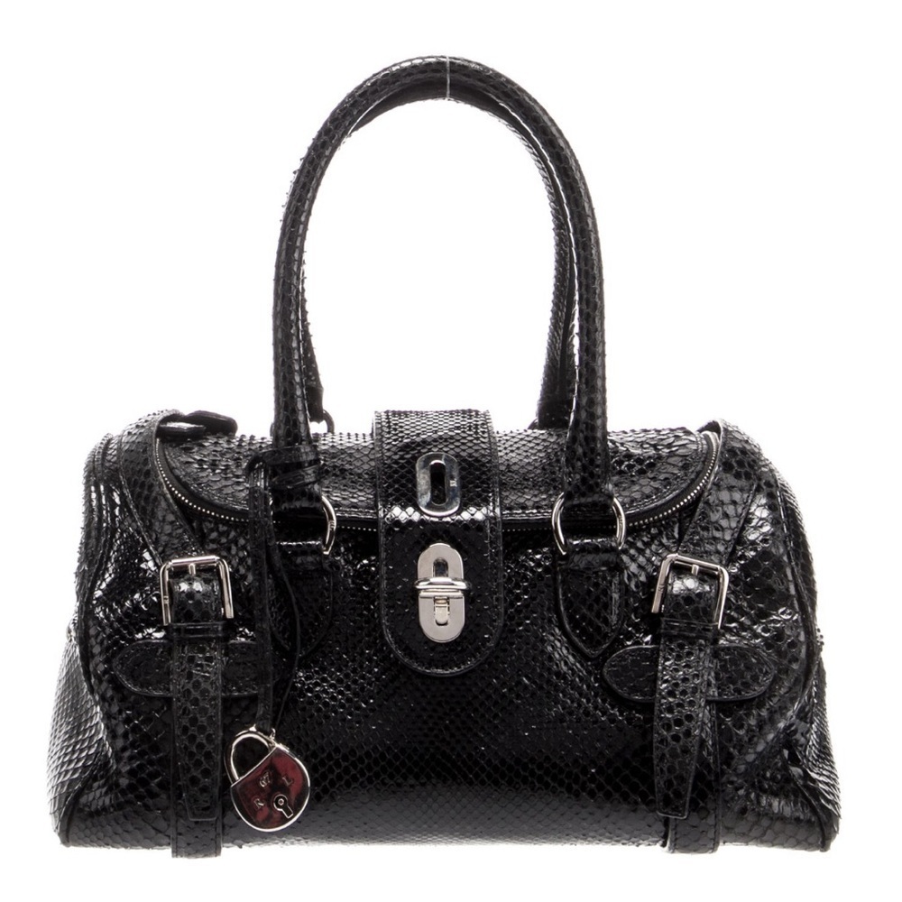 Ralph Lauren Collection Python Snakeskin Purse Ha… - image 5